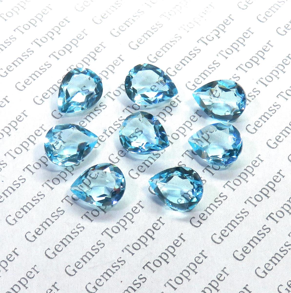 Sky Blue Topaz 9x12 mm Pear Faceted